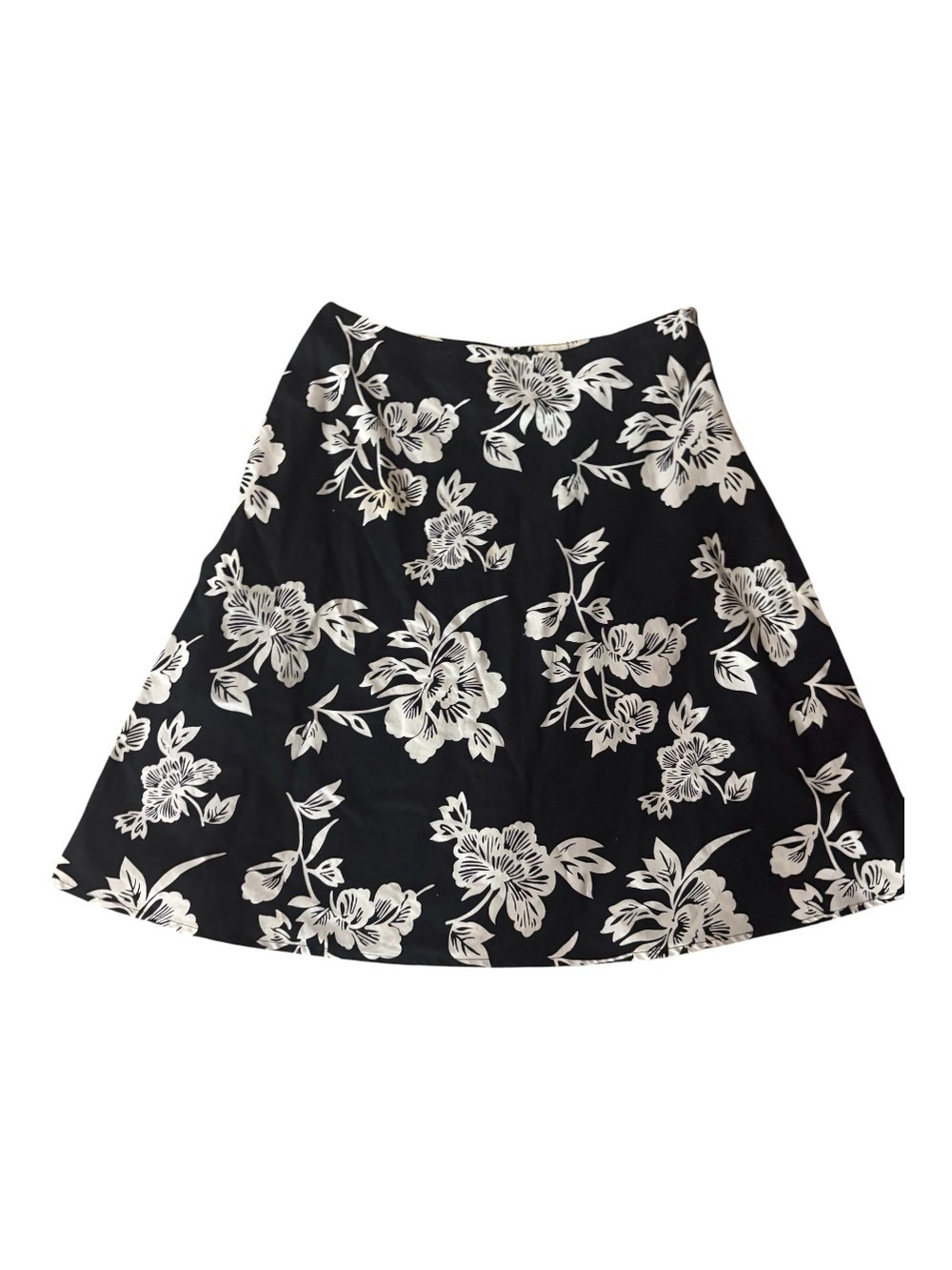 90s/y2k black and white cotton nycc skirt
